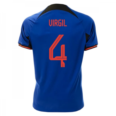 Nederland Virgil 4 Uit Shirt World Cup 2022